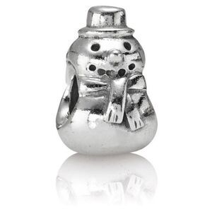 Discontinued Pandora Sterling Silver Winter Snowman Christmas Bead - 790374 box